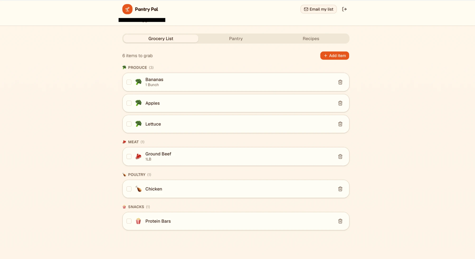 Pantry Pal — screenshot